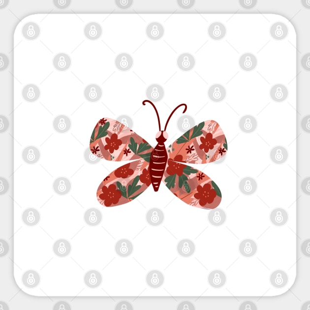 Floral butterfly Sticker by Guncha Kumar